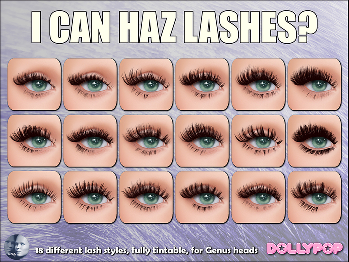 ~Dollypop~ I CAN HAZ LASHES For Genus - 10 Styles