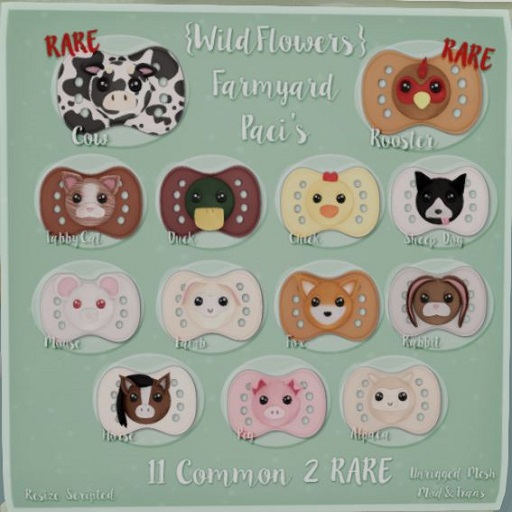 {WF} Farmyard Paci's - Rooster RARE