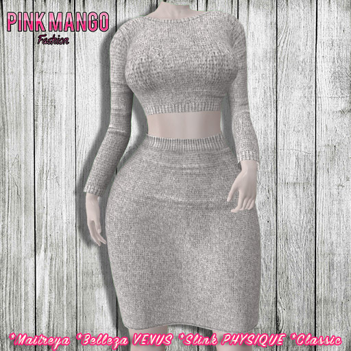 *Pink Mango*  Caitlynn LIGHT GREY