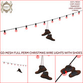 GD MESH FULL PERM CHRISTMAS WIRE LIGHTS WITH SHOES
