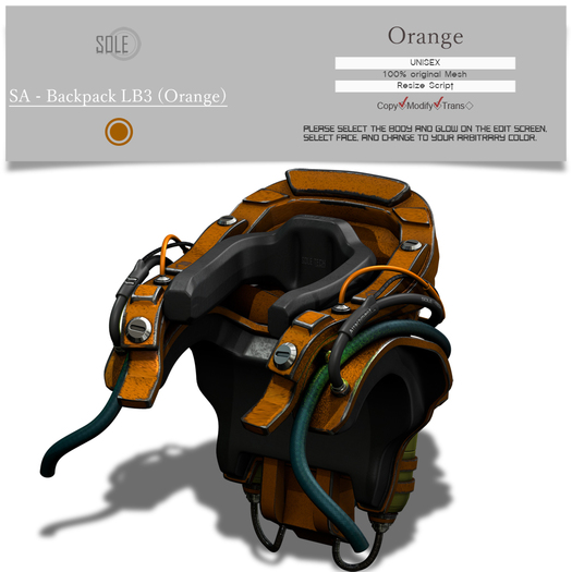 :::SOLE::: SA - Backpack LB3 (Orange)