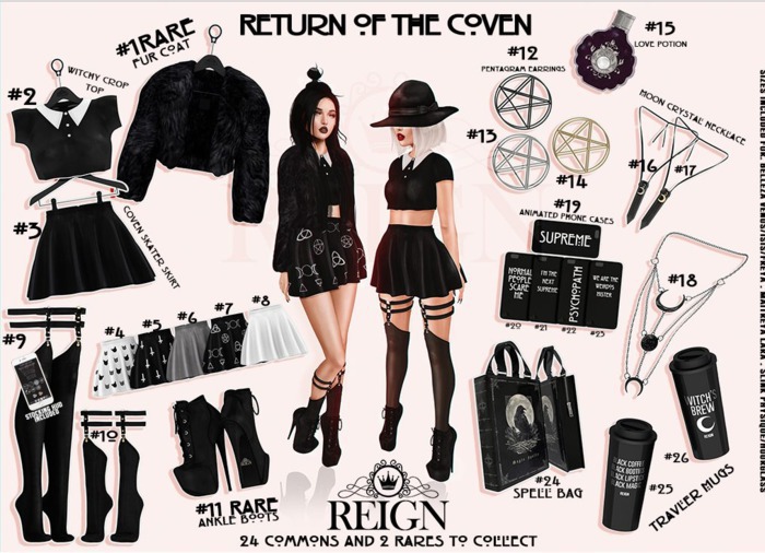 REIGN.- MOON CRYSTAL NECKLACE- SILVER