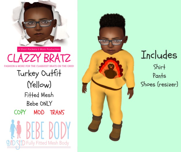 Turkey Outfit - Yellow/Bebe
