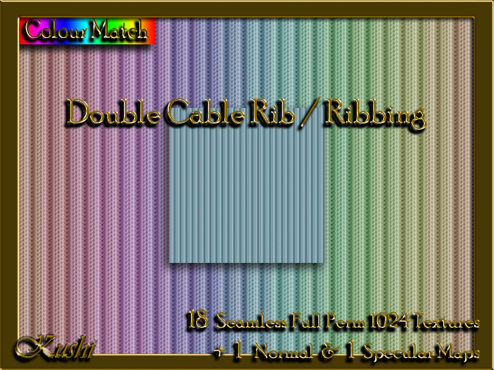 Double Cable Rib Textures