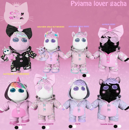 *CK* Pyjama lover  adorable sleepy RARE black