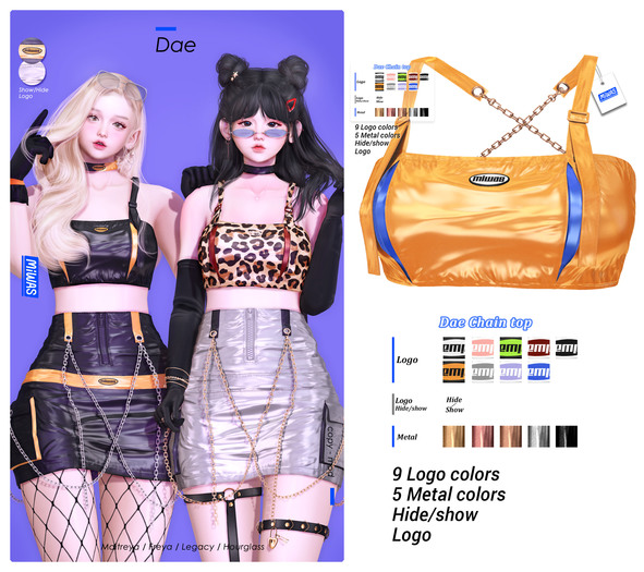 MIWAS / Dae Chain top #Orange