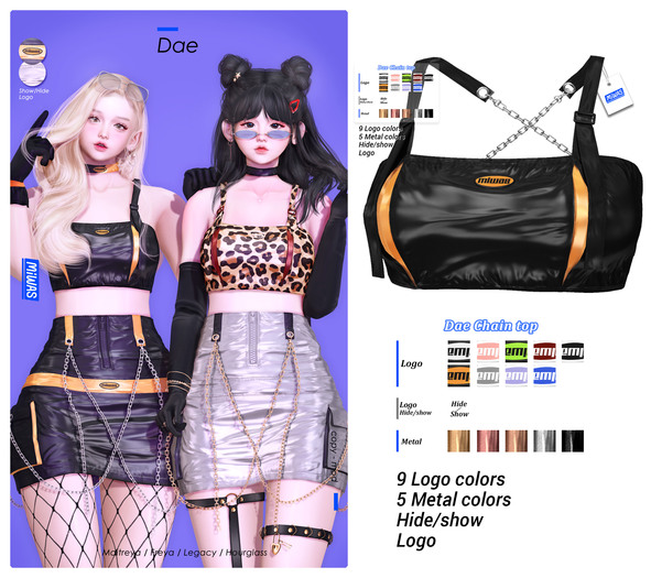 MIWAS / Dae Chain top #Black