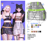 MIWAS / Dae Chain skirt #Silver