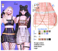 MIWAS / Dae Chain skirt #Pink