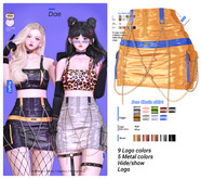 MIWAS / Dae Chain skirt #Orange