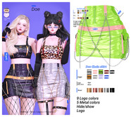 MIWAS / Dae Chain skirt #NeonGreen