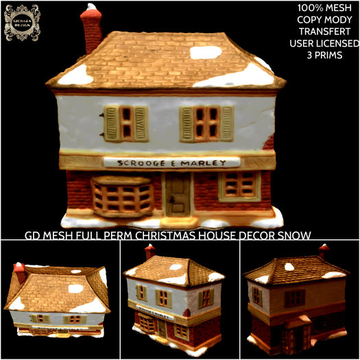 GD MESH FULL PERM CHRISTMAS HOUSE DECOR SNOW