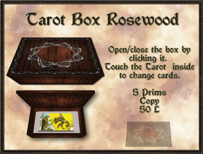 ***TG*** Tarot Box Rosewood