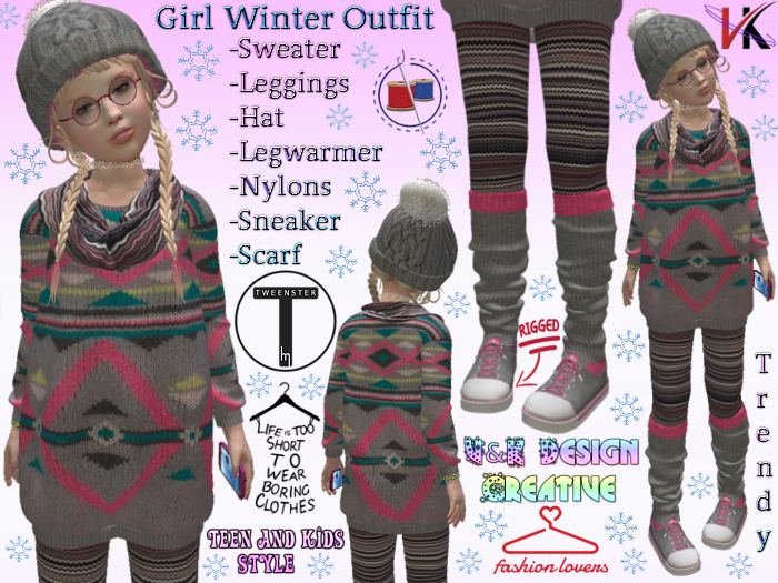 V&K Design Tweenster Winter Caroline complete Outfit