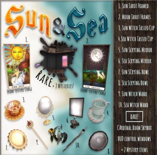 Candle and Cauldron "Sun & Sea" #5 Sun Scrying Mirror