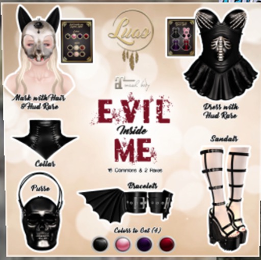 Luas Evil Inside Me Collar Purple
