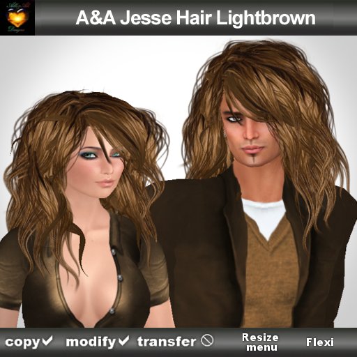 A&A Jesse Hair Lightbrown (medium length wild unisex hairstyle) 