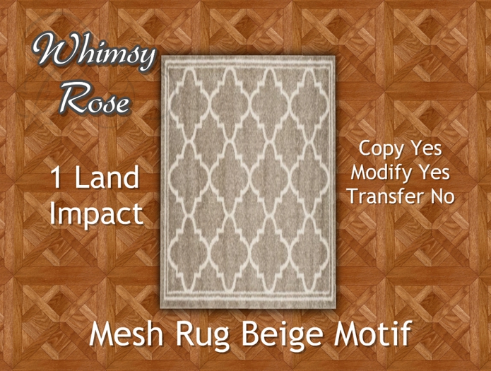 [WR] Mesh Rug Beige Motif (C/M)