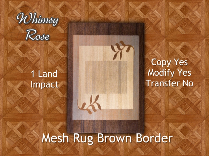 [WR] Mesh Rug Brown Border (C/M)