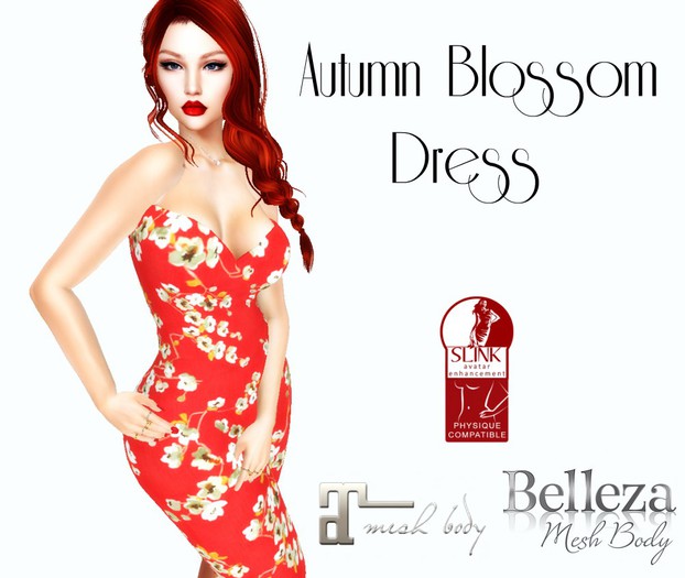 Autumn Blosson Dress (Red)