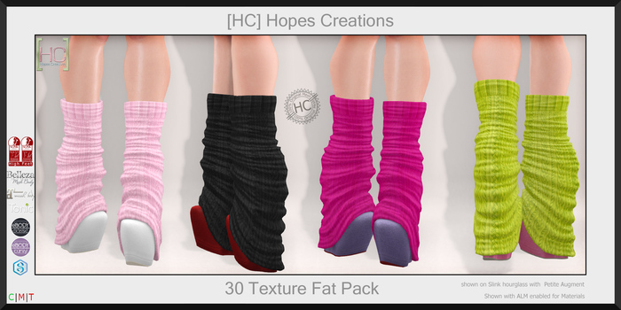 [HC] Dayton Legwarmer Boots Fat Pack for Slink, Belleza, Maitreya, eBody, Signature & Tonic