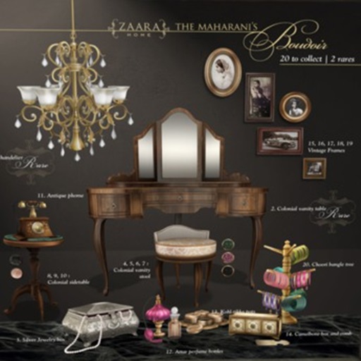 Zaara: Colonial vanity table RARE