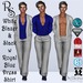 White blazer slack w royal blue dress shirt ad board mp