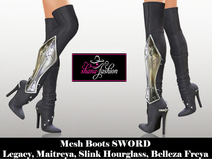 Mesh Gothic Medieval Boots SWORD Demo