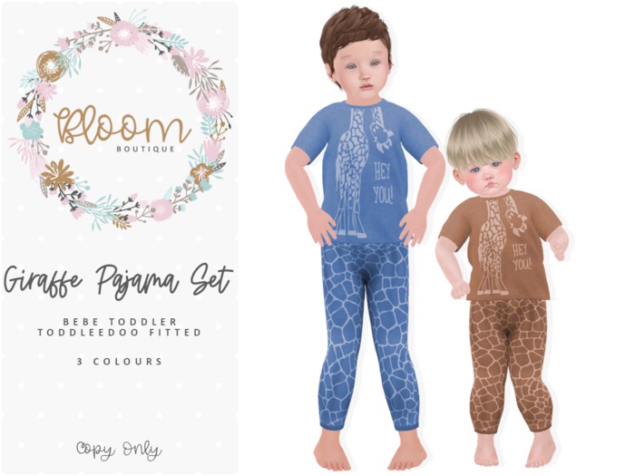 Bloom Giraffe Pajama Set Fatpack