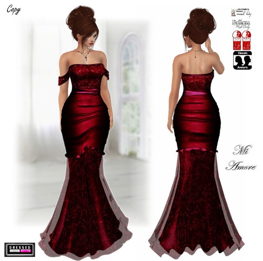 ::DBL:: Mi Amor Gown (Mesh/Classic Fits) Royal Red