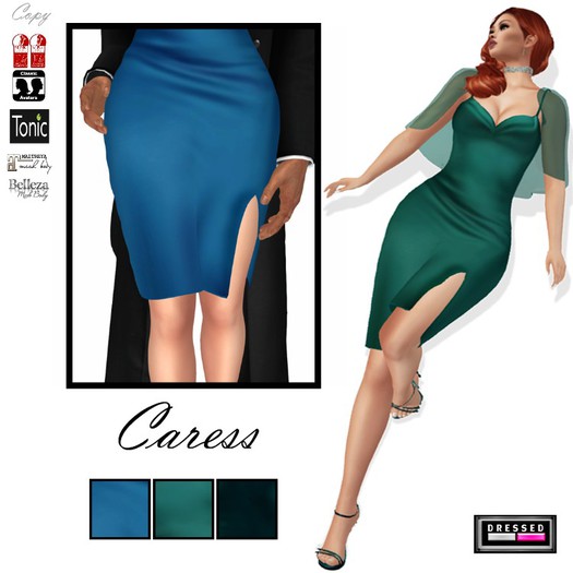 ::DBL:: Caress Dress (Classic/Mesh Body Fits) B/J/T