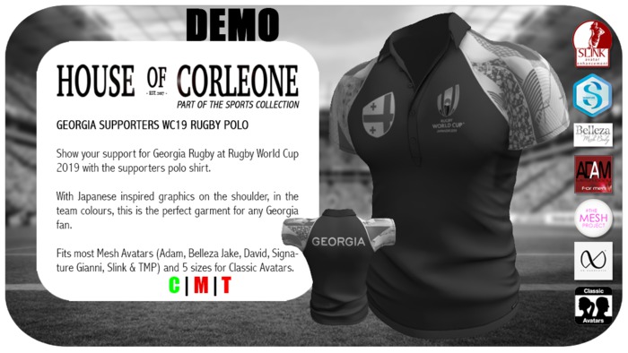 DEMO - Georgia Supporters WC19 Rugby Polo