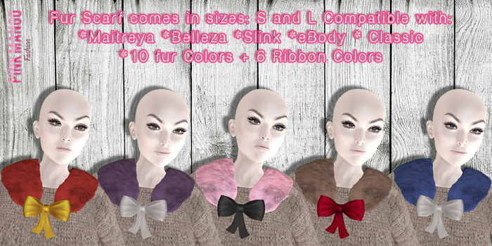 *Pink Mango* Fur Scarf