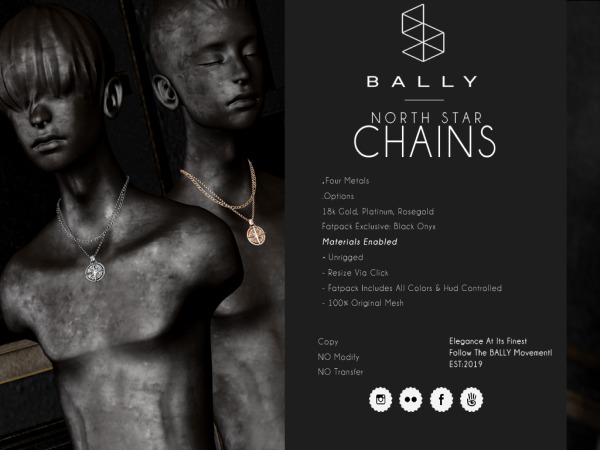 'BALLY' North Star Chain Rosegold