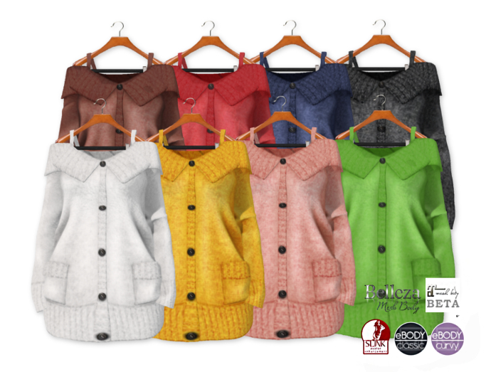 {amiable}Mesh Off Shoulder Long Cardigan Knit(FAT PACK)