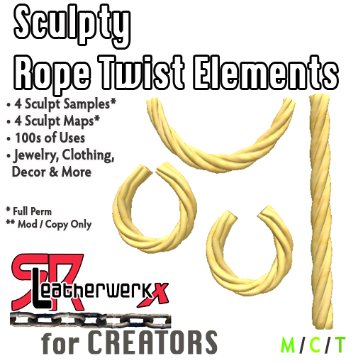 *SRL - Sculpty Rope Twist Elements (box)