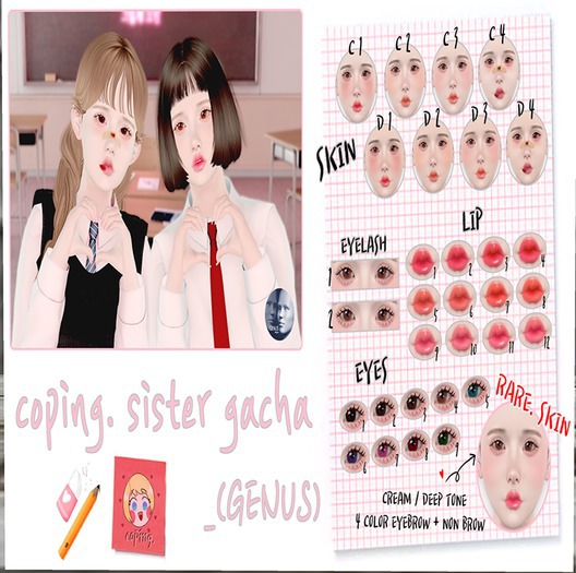 COPING. SISTER Gacha (GENUS) _ [ Deep tone ] RARE