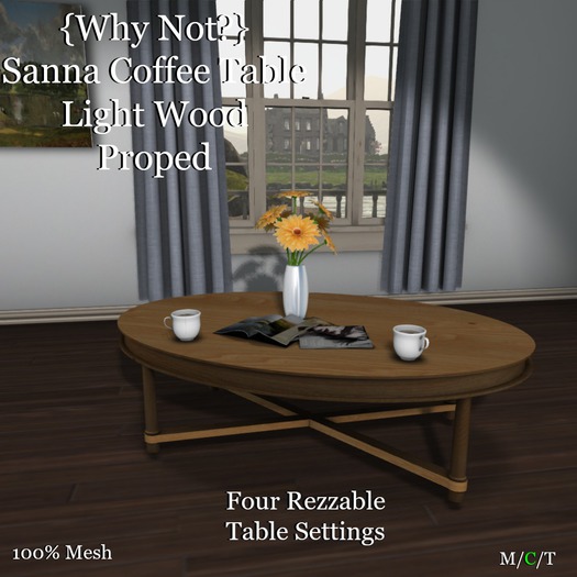 {Why Not } Sanna Coffee Table Light Wood-Boxed