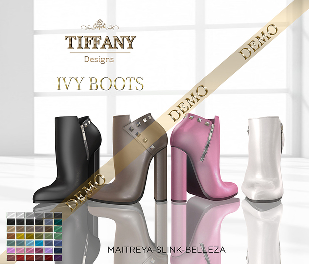 ::TD:: Ivy Mesh Ankle High Boots DEMO