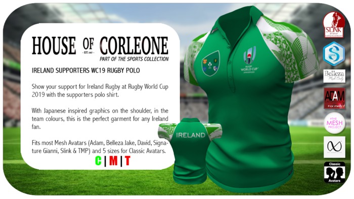 Ireland Supporters WC19 Rugby Polo