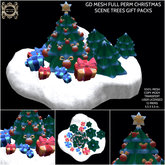 GD MESH FULL PERM CHRISTMAS SCENE TREES GIFT PACKS
