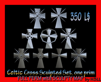 PROMO - H3LL - Celtic Cross Sculpted set Full Perm With Sculpty Map