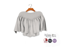 {amiable}Mesh Over Rullfed Knit Half Sleeve Top02