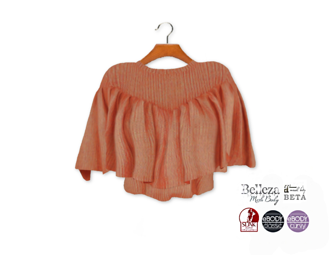 {amiable}Mesh Over Rullfed Knit Half Sleeve Top03