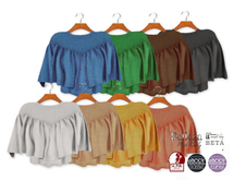 {amiable}Mesh Over Rullfed Knit Half Sleeve Top(FAT PACK)