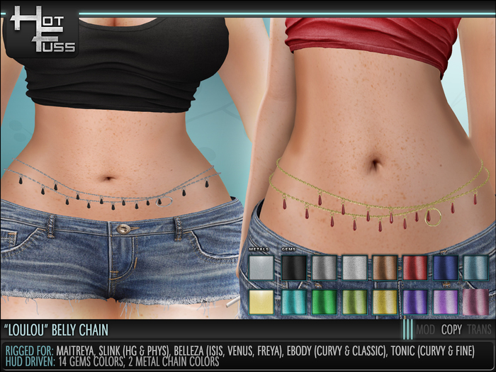 Hot Fuss " Loulou" Belly Chain - DEMO