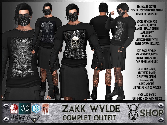 +V8-SHOP-ZAKK WYLDE COMPLET OUTFIT+