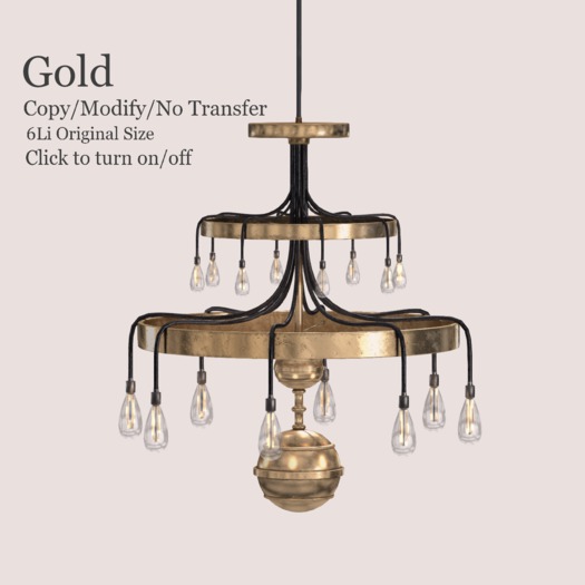 [Figure 8] Industrial Chandelier Gold (Wear to unpack)