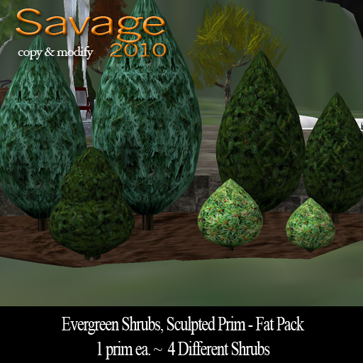 Evergreen Shrubs - Sculpted - Fat Pack