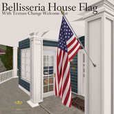 Bellisseria House Flag ~ Texture Change Welcome Mat Set - USA (Boxed)